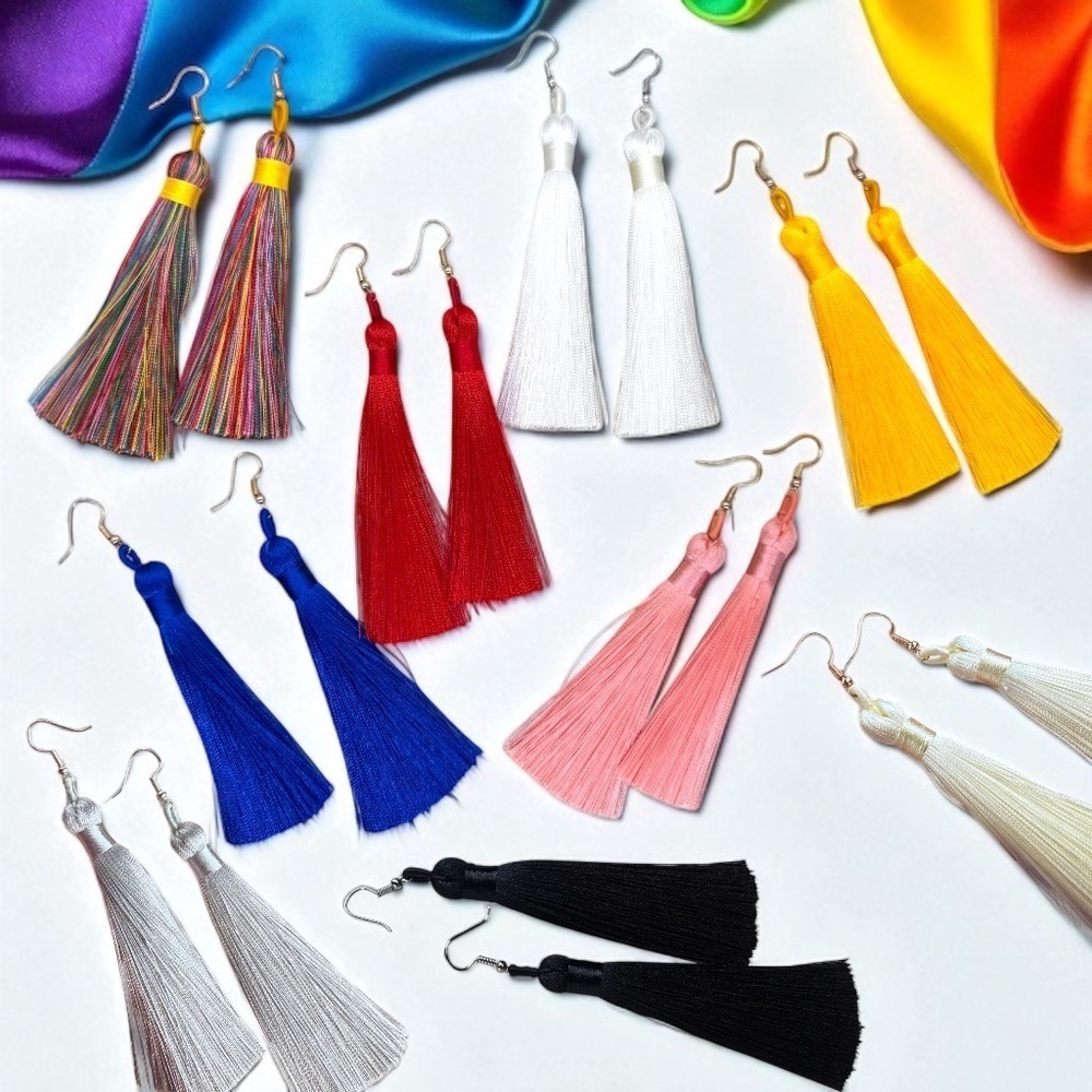 Tassel Power: Colorful Boho Dangle Earrings in 6 Vibrant Shades! NWT Jewelry